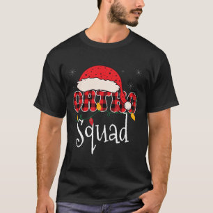 Ortho Squad Karo Spaß Weihnachten Orthopädie Crew T-Shirt