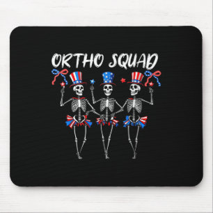 Ortho Squad Nurse, 4. Juli, sonnige Skelette Mousepad