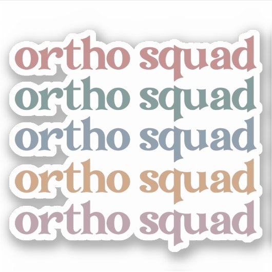 Ortho Squad Orthodontist Orthopädie Geschenke für  Aufkleber (Vorderseite)