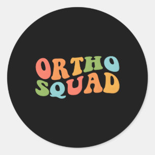 Ortho Squad Orthopädie Ärztin Krankenpflegerin Med Runder Aufkleber