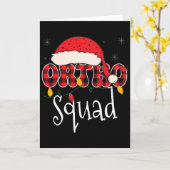 Ortho Squad Plaid Fun Christmas Orthopedics Crew X Karte (Gelbe Blume)
