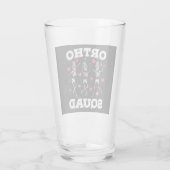 Ortho Squad tanzen Skelett Valentine Drinks Glas (Rückseite)