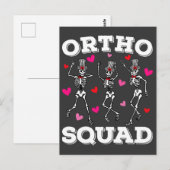 Ortho Squad Tanzen Skelett Valentine Postkarte (Vorne/Hinten)