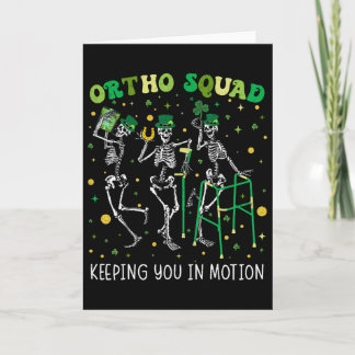 Ortho Squad Tanzende Skelette St Patricks Orthopäd Karte