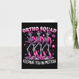 Ortho Squad tanzende Skelette Valentinstag Ortho Karte