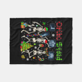 Ortho Squad Xmas Three Santa Reindeer Elf Röntgen Fleecedecke (Vorderseite (Horizontal))