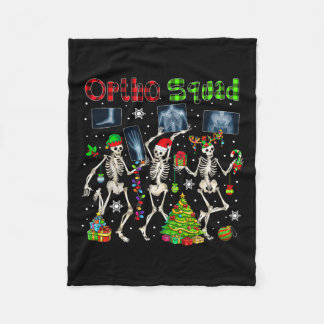 Ortho Squad Xmas Three Santa Reindeer Elf Röntgen  Fleecedecke