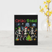 Ortho Squad Xmas Three Santa Reindeer Elf Röntgen Karte (Gelbe Blume)
