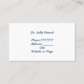 Orthodontische Visitenkarte (Rückseite)