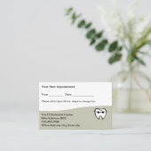 Orthodontist Appointment Business Cards  Terminkarte (Stehend Vorderseite)