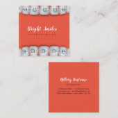 Orthodontist Braces Dentist Standard Business Card Quadratische Visitenkarte (Vorne/Hinten)