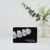 Orthodontist Braces Dentist Standard Business Card Visitenkarte (Stehend Vorderseite)