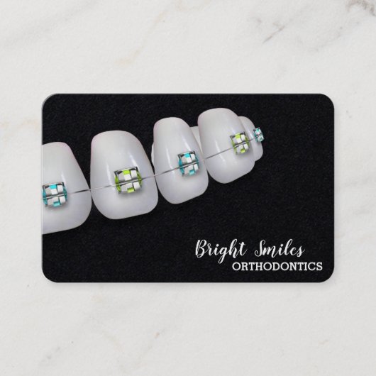 Orthodontist Braces Dentist Standard Business Card Visitenkarte (Vorderseite)