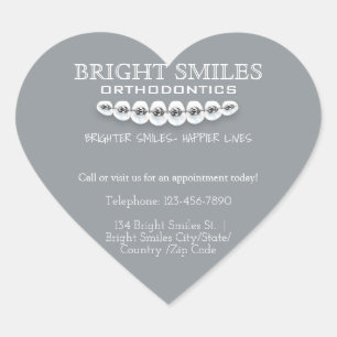 Orthodontist Orthodontie Business Promo-Aufkleber Herz-Aufkleber