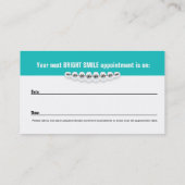 Orthodontist-Visitenkarte mit Verabredungs-Karte Terminkarte (Rückseite)