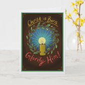 Orthodox Christian Christmas card Christ is Born Karte (Gelbe Blume)