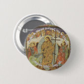 Orthodox Christlich Christ ist Risen Englisch 2024 Button (Vorne & Hinten)