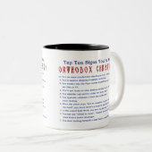 Orthodox Christlich Top 10 Zeichen Zwei Töne 11oz Zweifarbige Tasse (VorderseiteRechts)