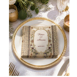 Orthodox christliche Hochzeitspapier-Serviette Serviette