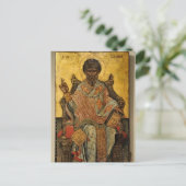 Orthodox-Christliches Symbol des hl. Spyridon Postkarte (Stehend Vorderseite)