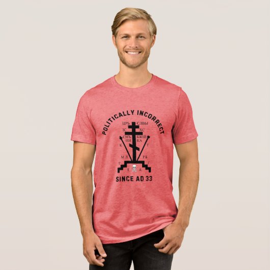 Orthodox Cross Bold Faith Tri-Blend Shirt (Vorderseite voll)