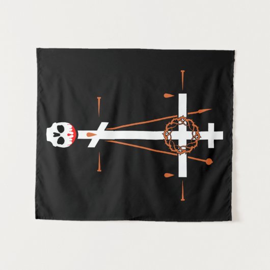 Orthodox Golgotha Kenosis Cross Wandteppich (Vorderseite (Horizontal))