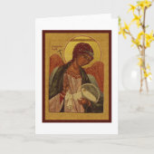 Orthodox Guardian Angel Karte (Gelbe Blume)
