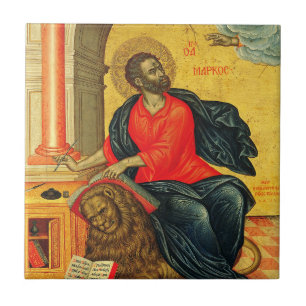 orthodox Ikone des heiligen Markus des Evangeliste Fliese