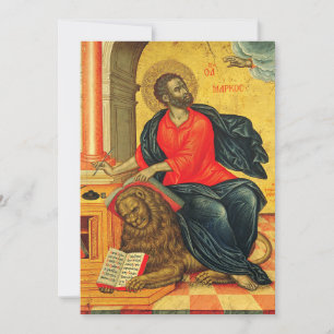 orthodox Ikone des Heiligen Markus des Evangeliste Save The Date