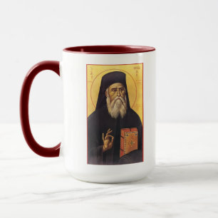 Orthodox Ikone des heiligen Nektarios von Aegina Tasse