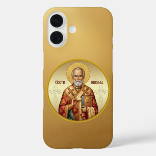 Orthodox-Ikone des Heiligen Nikolaus T-Shirt iPhone 16 Hülle