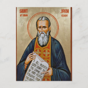 Orthodox-Ikone des hl. Johannes von Kronstadt Postkarte