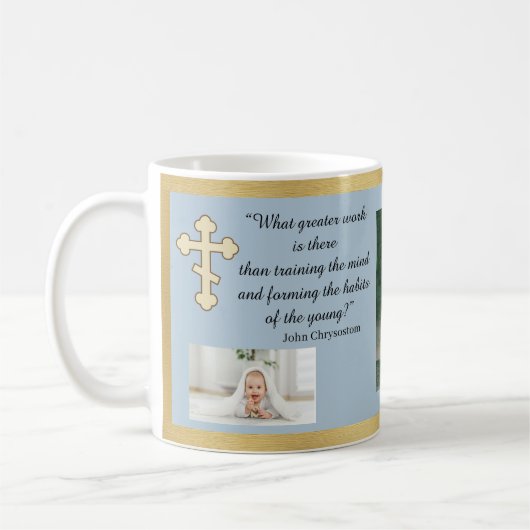 Orthodox l Customize l Chrysostom Quote Kaffeetasse (Links)