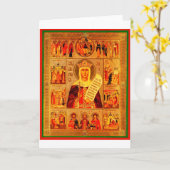 Orthodox Multifield-Symbol - Postcard Grußkarte Karte (Gelbe Blume)