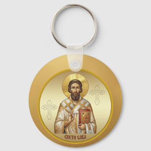 Orthodox-Sava-Ikonen-T-Shirt Schlüsselanhänger