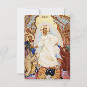 Orthodoxe Auferstehungs-Heiligenkarte Dankeskarte