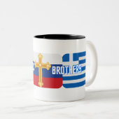 Orthodoxe Brüder Zweifarbige Tasse (VorderseiteRechts)