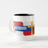 Orthodoxe Brüder Zweifarbige Tasse (Vorderseite Links)