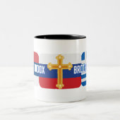 Orthodoxe Brüder Zweifarbige Tasse (Mittel)