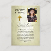 Orthodoxe Christliche Beerdigung Jesus Icon Gebet  Platzkarte (Rückseite)