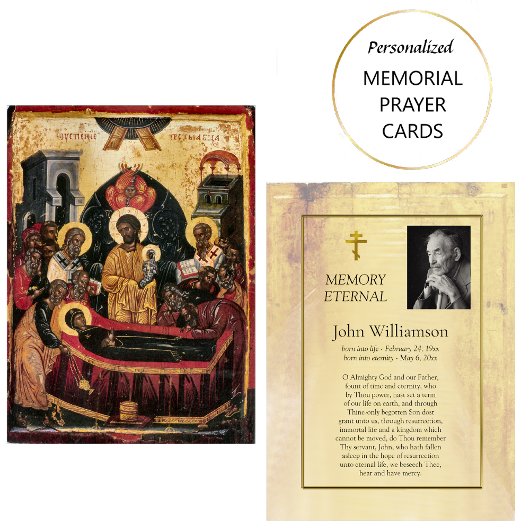 Orthodoxe Christliche Bestattungssymbol Platzkarte