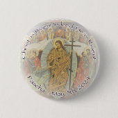 Orthodoxe Christliche Christus ist Risen ENG 2,25  Button (Vorderseite)