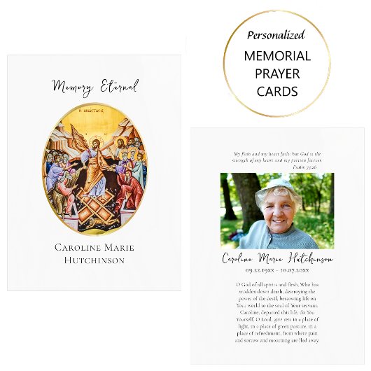 Orthodoxe Christliche Foto-Gedenkkarte Platzkarte