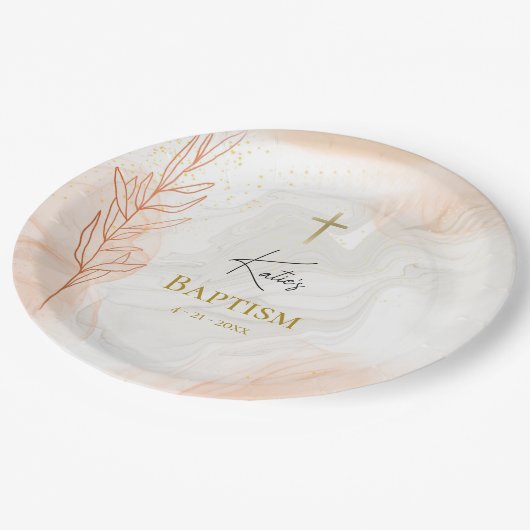 Orthodoxe Christliche Gewässer der Lichttaufe Pappteller (Schrägansicht)