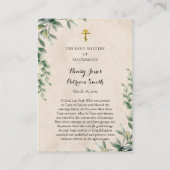 Orthodoxe Christliche Hochzeitskarte Platzkarte (Rückseite)