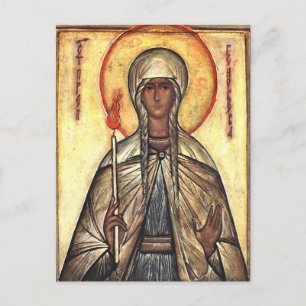 Orthodoxe christliche Ikone der hl. Genoveva von P Postkarte