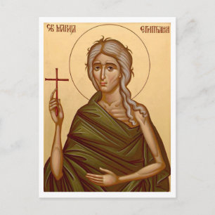 Orthodoxe christliche Ikone der hl. Maria von Ägyp Postkarte