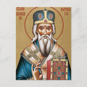 Orthodoxe christliche Ikone des Hl. Basilius von O Postkarte