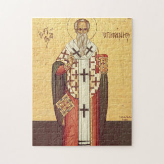 Orthodoxe christliche Ikone des hl. Epiphanios von Puzzle
