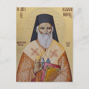Orthodoxe christliche Ikone des hl. Kallinikos von Postkarte